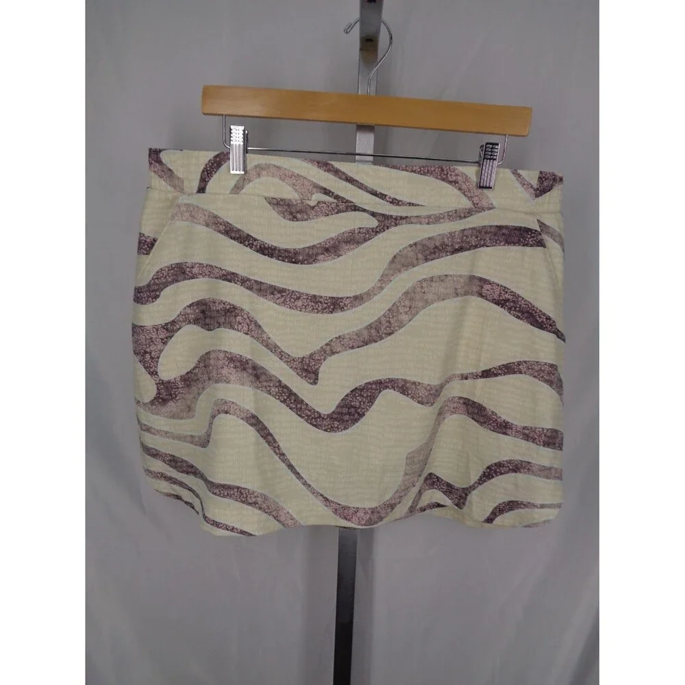 Calia Print Birdie Skort Size XL Shallow Ripples Pickleball Golf Tennis New